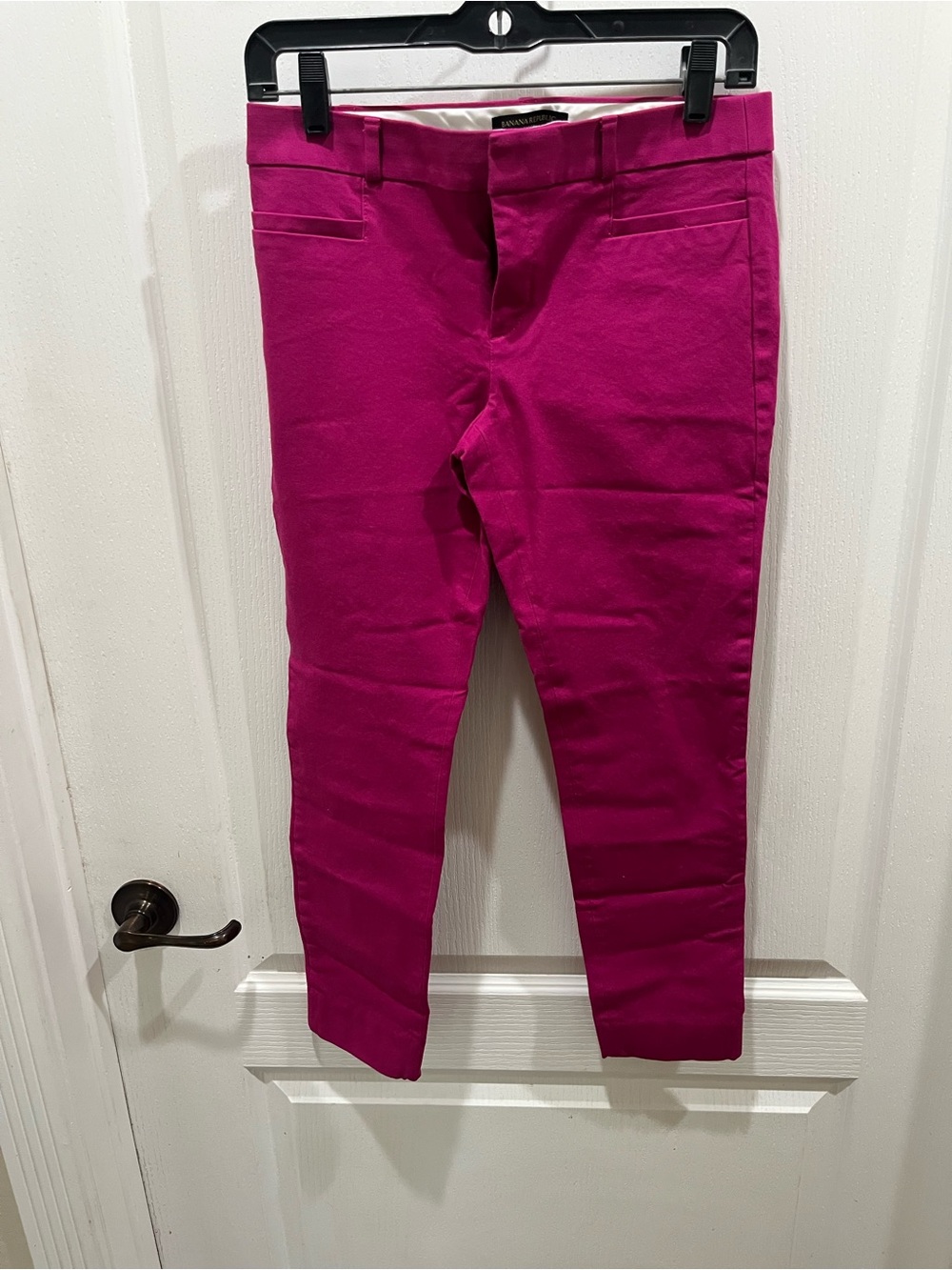 Banana Republic Magenta Cropped Slim Pants